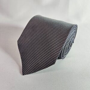 Boggi Milano Made in Italy Tie Geometric Blue Gray 3.5" x 60"